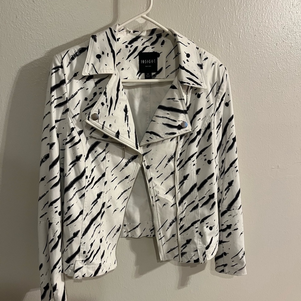 Insight Monochrome Splatter Leather Jacket